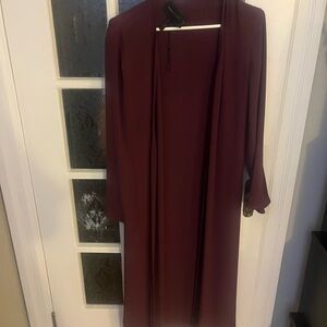 BCBGMaxAzria Long Sleeve Burgundy Dress